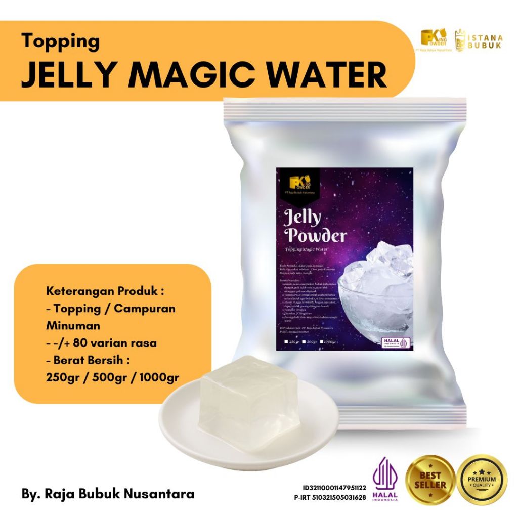 Bubuk Jelly Powder Topping Magic Water Bubuk Jeli Powder Magic Water