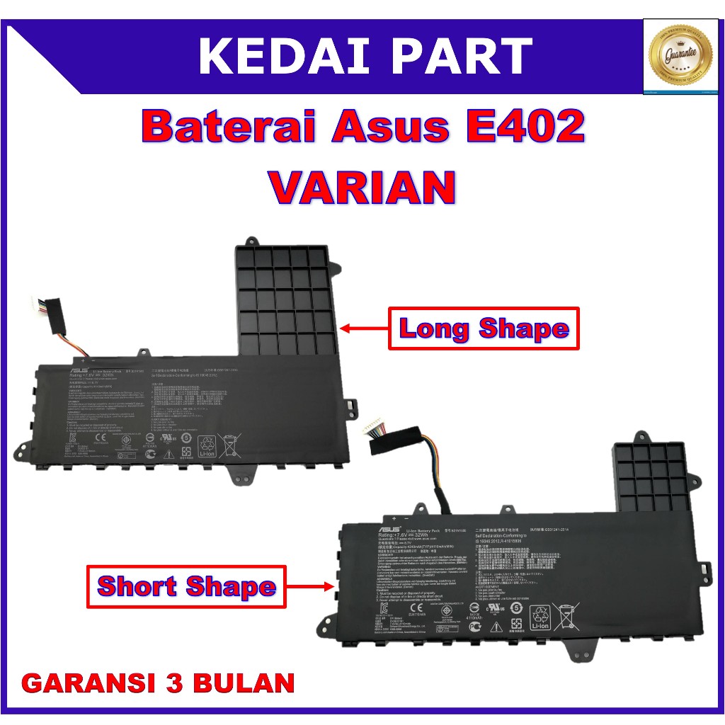 Baterai Laptop ASUS E402 E402Y E402M E402MA B21N1505