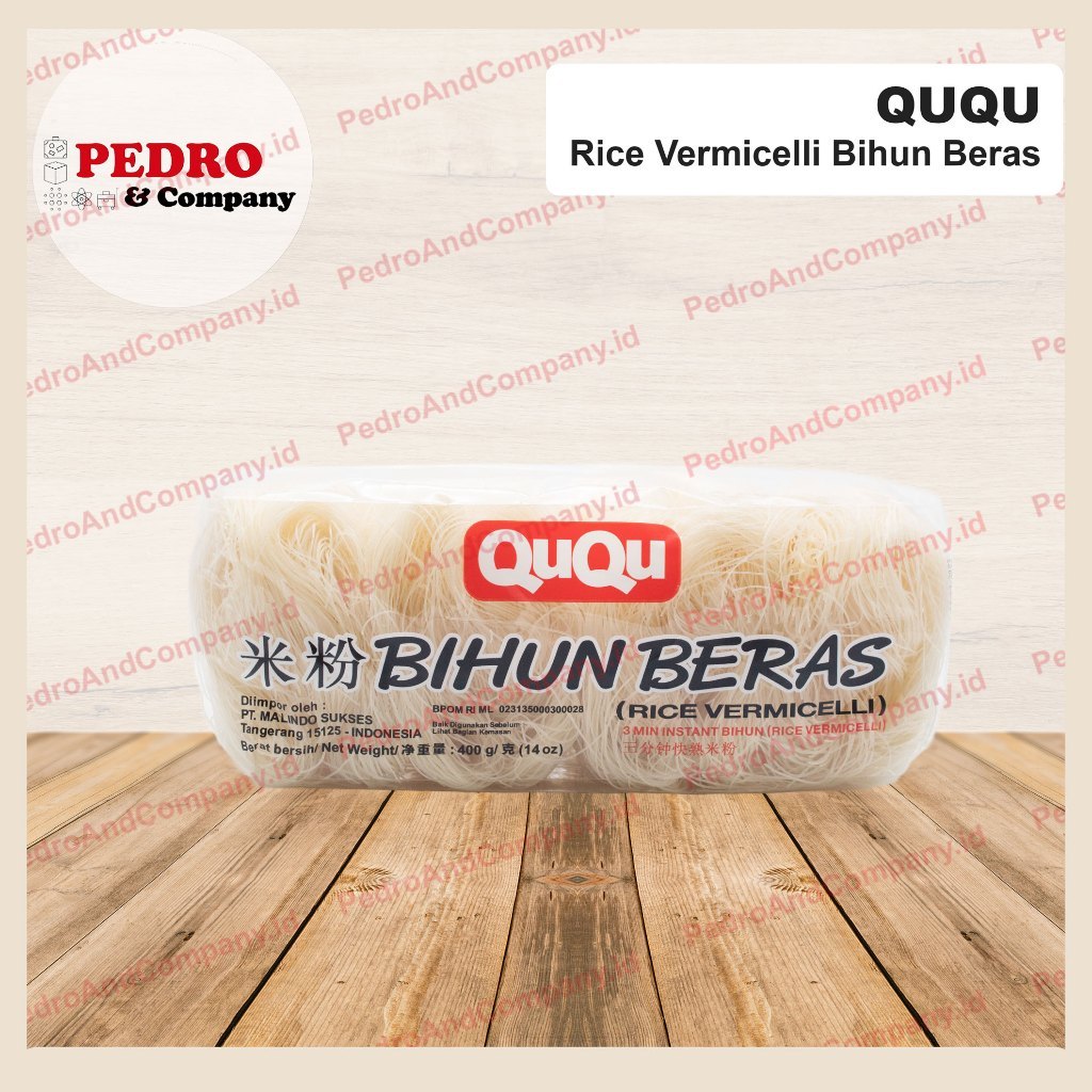 Ququ bihun beras rice vermicelli 400 gram bihun soun kering mi putih
