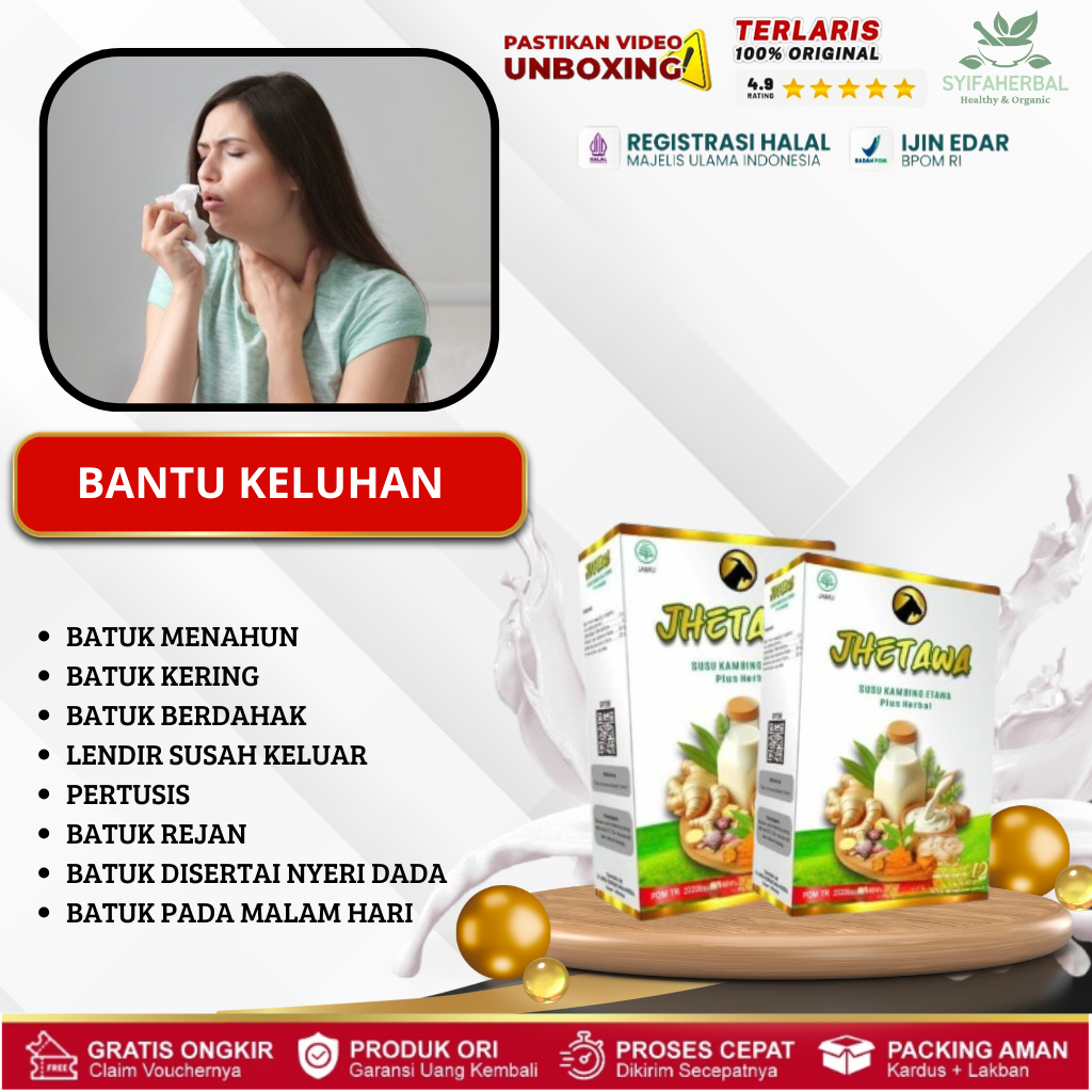 Jhetawa Susu Etawa Obat Batuk Menahun, Obat Batuk Kering, Obat Batuk Berdahak, Obat Batuk Tidak Berd