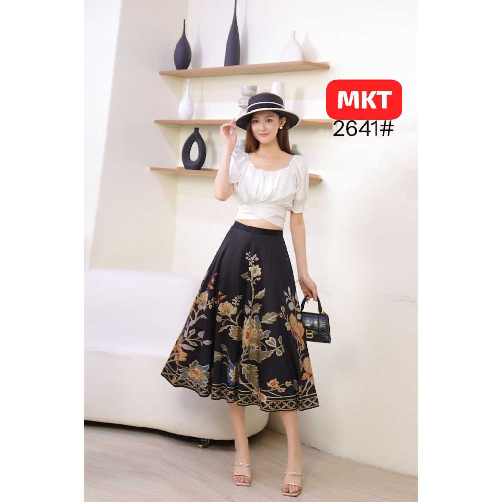 MISS APRIL ROK BANGKOK 7/8 SCUBA MOTIF FLOWER PREMIUM  #2641