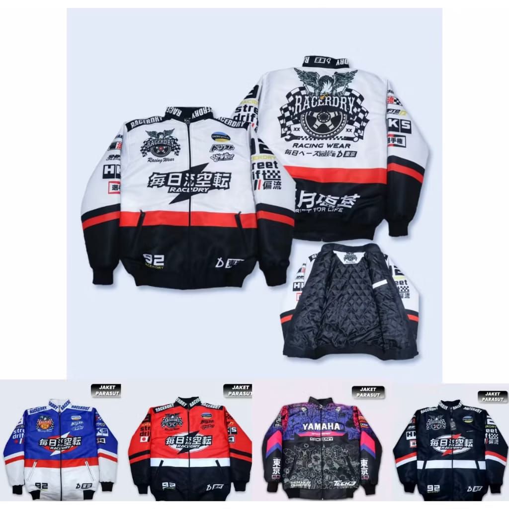 Jaket Motor Bahan Parasut Anti Air 80% Jaket Motor Cowok Cewek