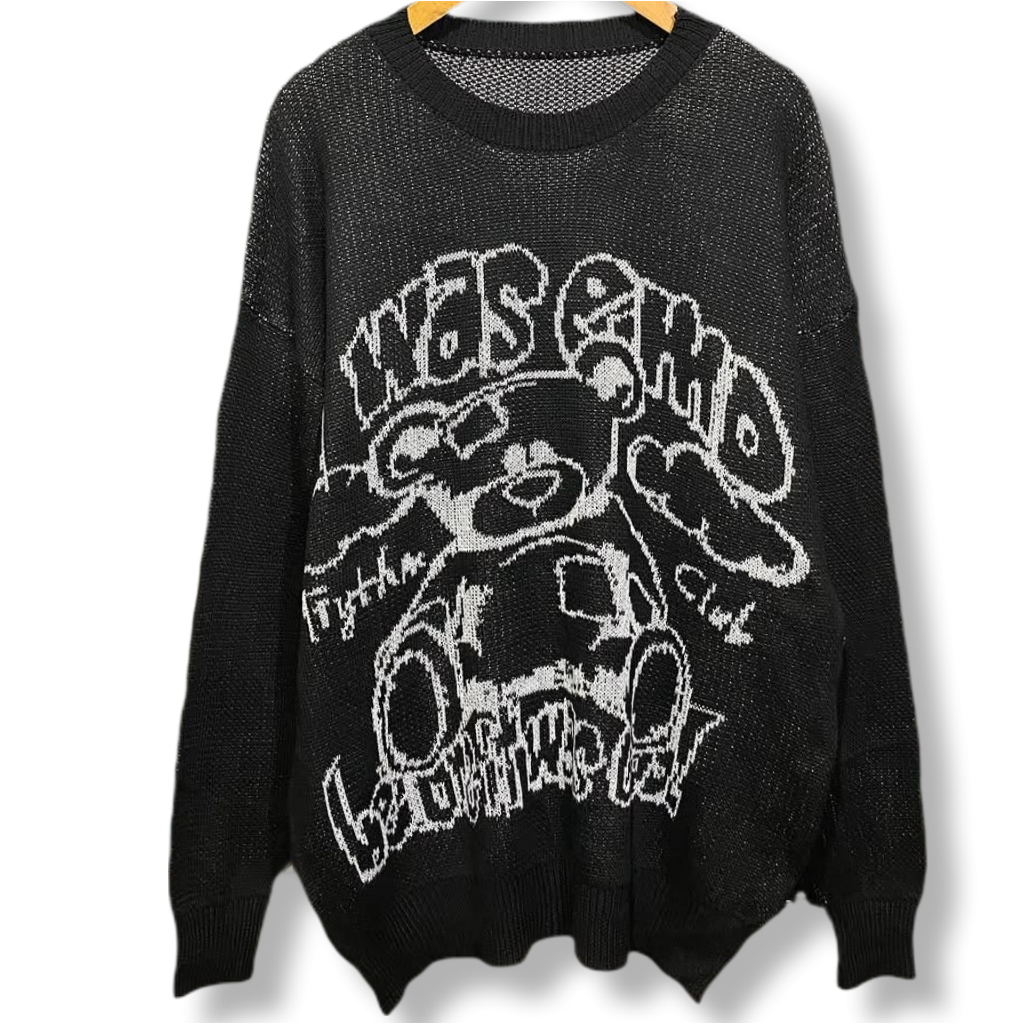 SHEIN - BEAR KNITWEAR SWEATER | RAJUT | OUTERWEAR | XSTOB