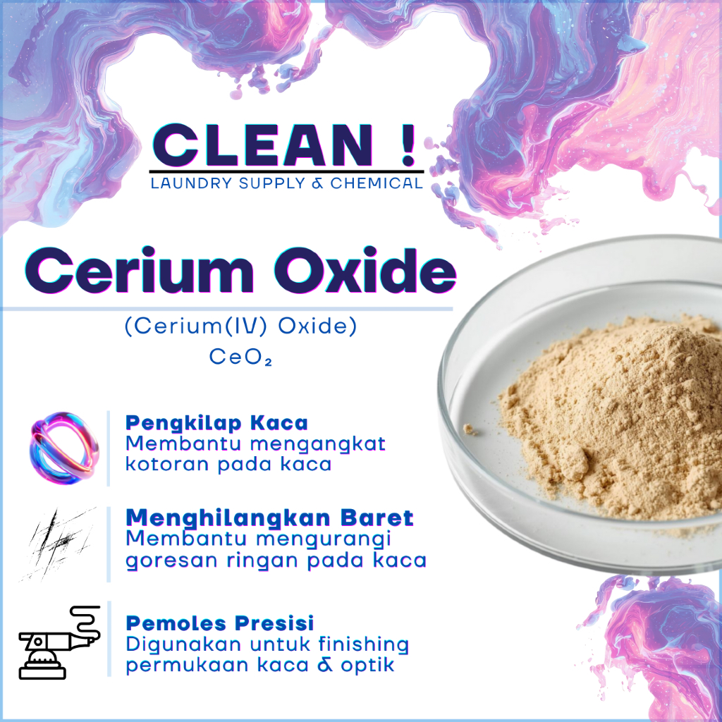 Cerium Oxide – Obat Poles Kaca Baret, Jamur & Bekas Wiper
