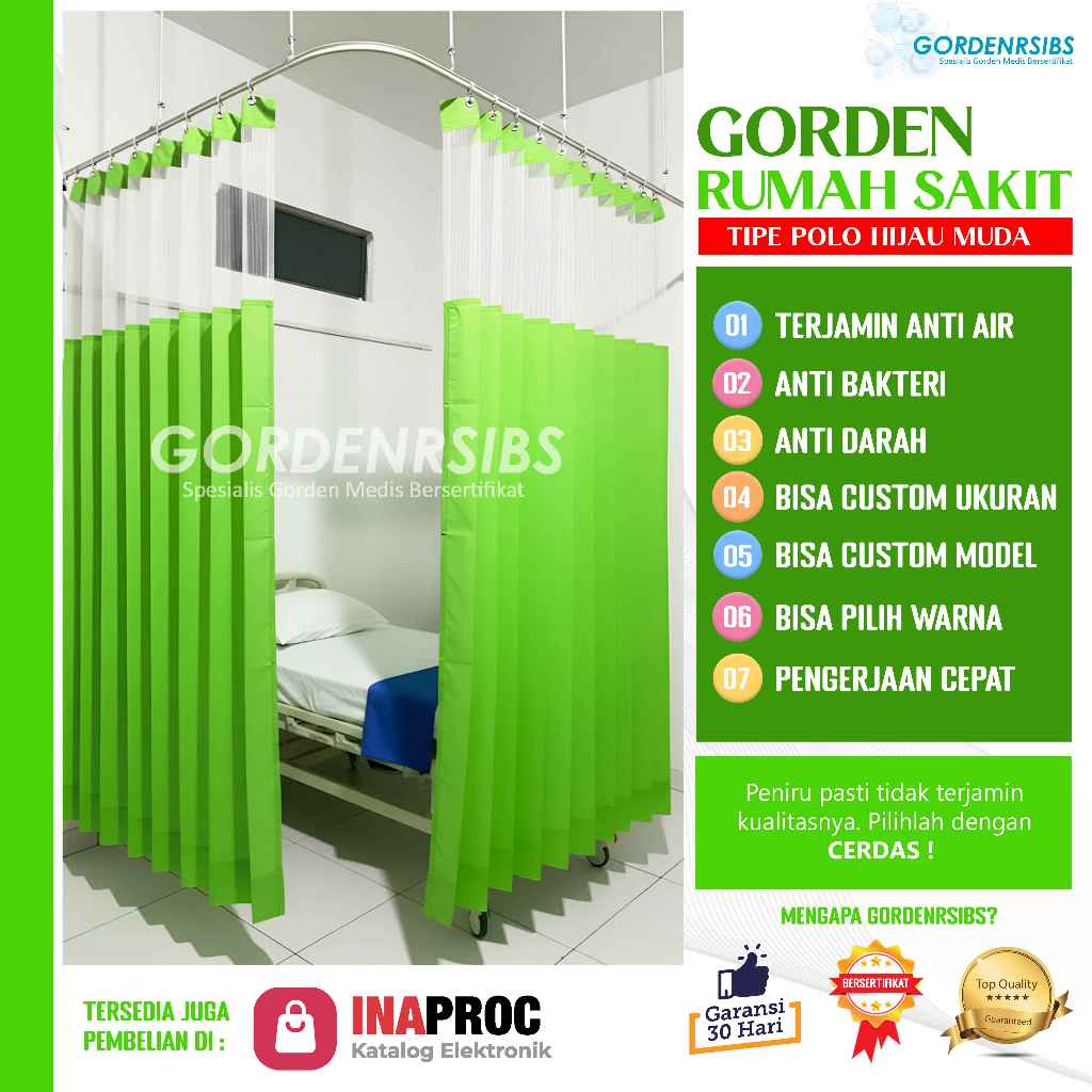 GORDEN RUMAH SAKIT ANTI DARAH-FOTO GORDEN RUMAH SAKIT-HARGA KAIN ANTI BAKTERI