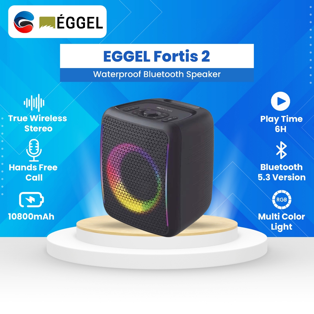 EGGEL Fortis 2 Portable Party Speaker with RGB Lights