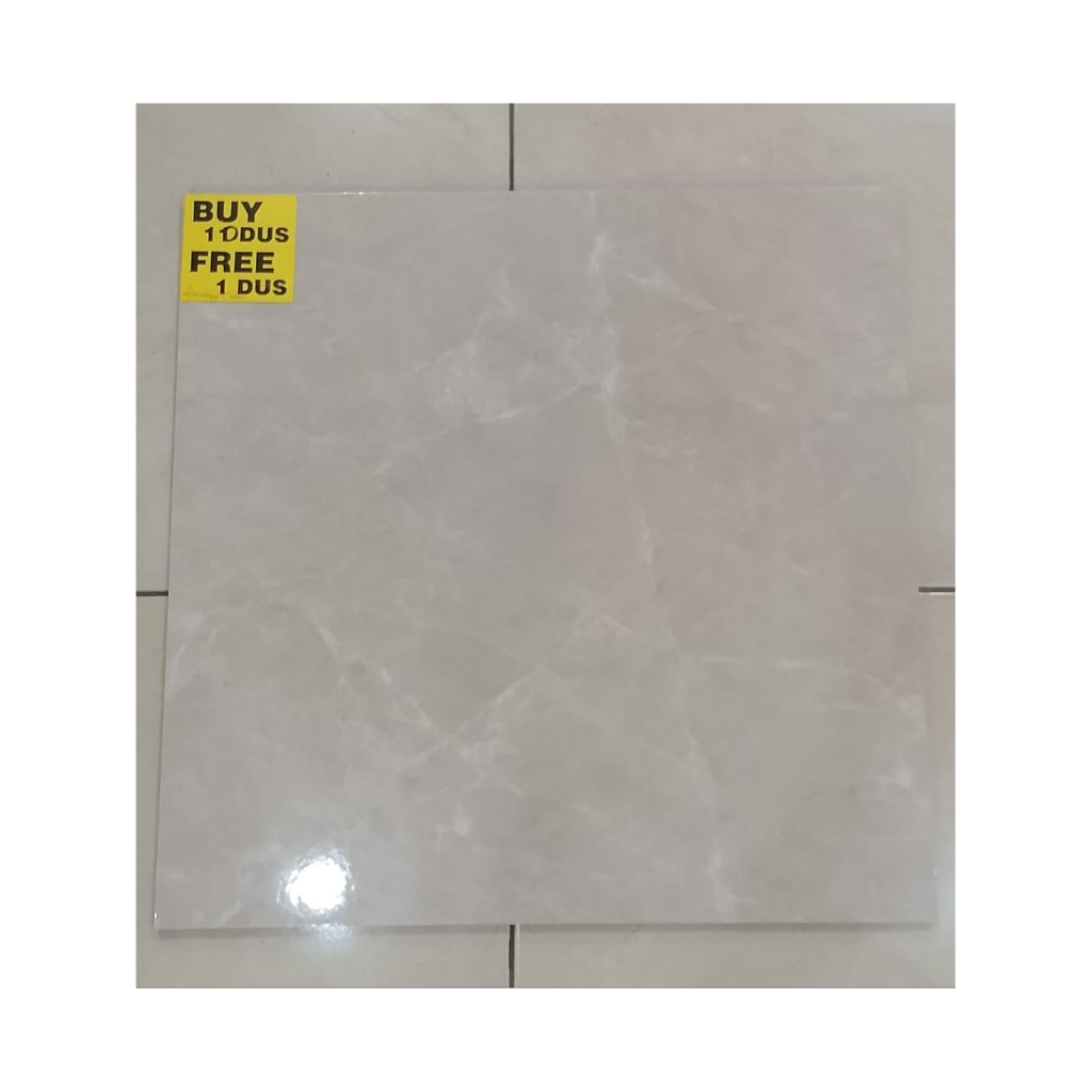 Keramik 50x50 Lantai Glossy Cutting Cream