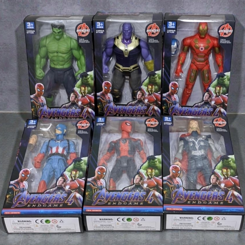 Mainan Anak Figure Superhero Satuan Jumbo Hulk Thanos Spiderman / Mainan Koleksi Superhero