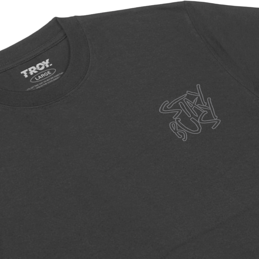Troy Company T-shirt Dark Grey Main Vive - Kaos Lengan Pendek Kaos Abu Gelap MTD 3197