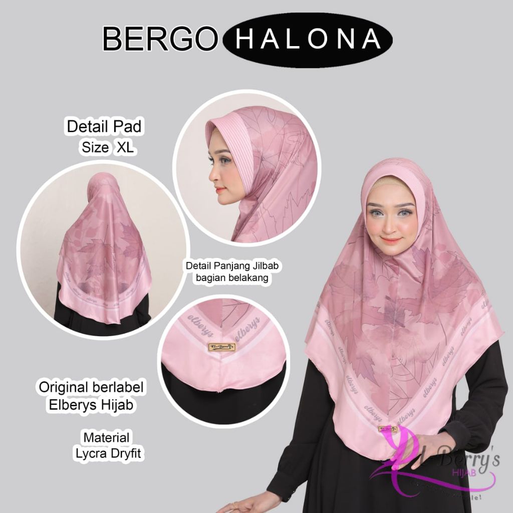 HIJAB EL BERRYS HALONA XL // HIJAB INSTAN MOTIF // HIJAB JUMBO INSTAN // HIJAB GROSIR MURAH