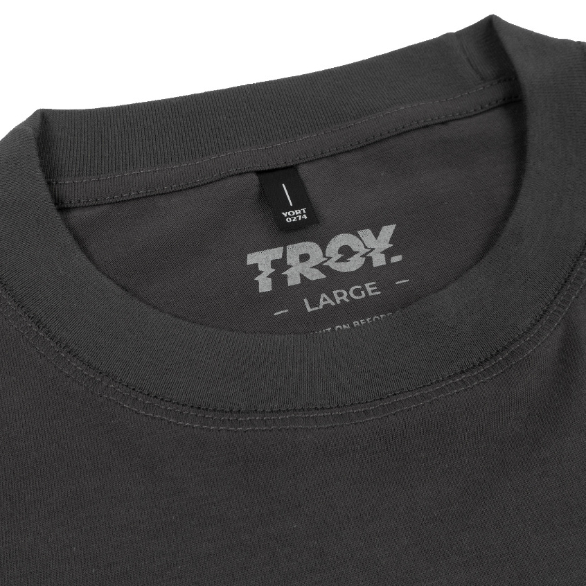 Troy Company Tshirt Dark Grey Naver Stop Trying - Kaos Lengan Pendek Kaos Abu Gelap MTD 2793