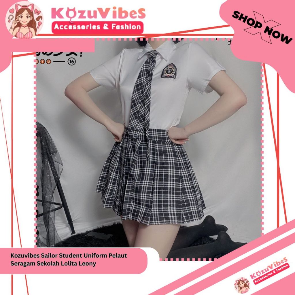 Kozuvibes Sailor Student Uniform Pelaut Seragam Sekolah Lolita Leony