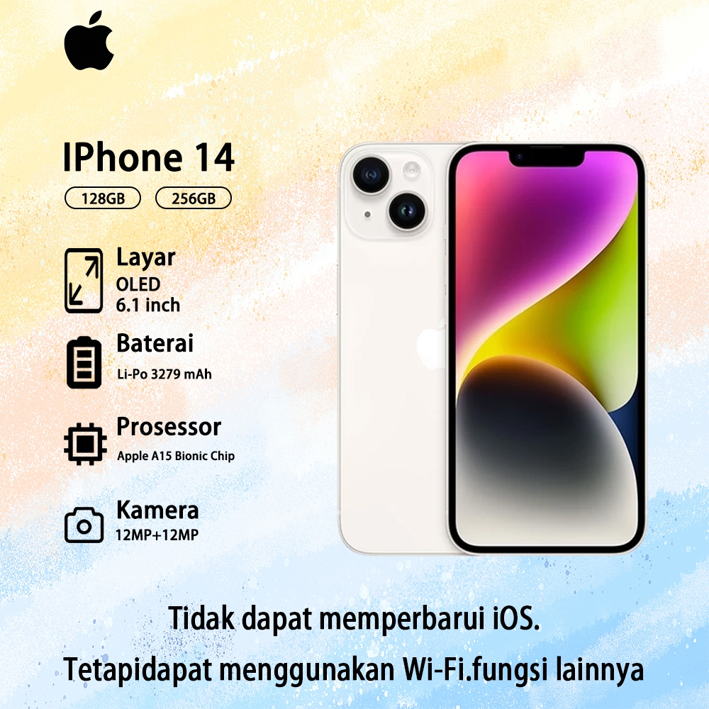 iPhone 14 128GB/256GB Bekas 100% Fullset Original