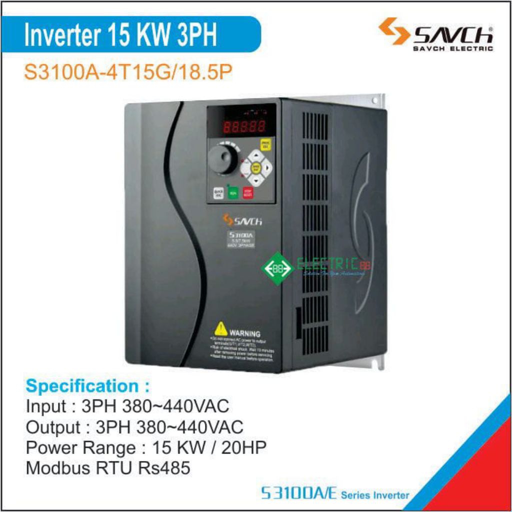 Savch Inverter 15 KW 3PH 380VAC S3100A