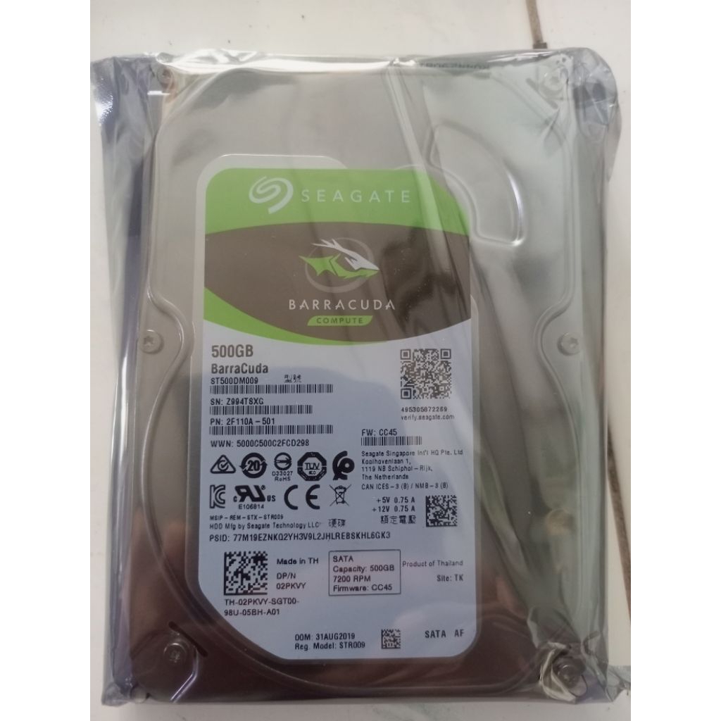 Hardisk 500Gb Seagate 3,5' HDD internal PC