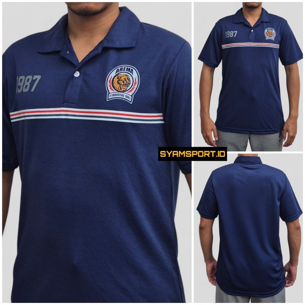 Kaos Polo Jersey Arema FC Singa Bertindik 1987 Model Bisa 2 Krah Terbaru / Polo Arema FC 2026 Polo B