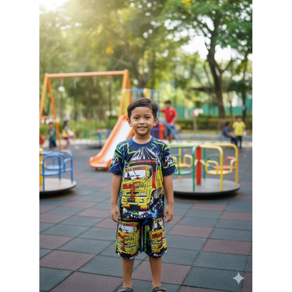 SETELAN BAJU ANAK TRUK OLENG - BOMBER - TRUCK OLENG