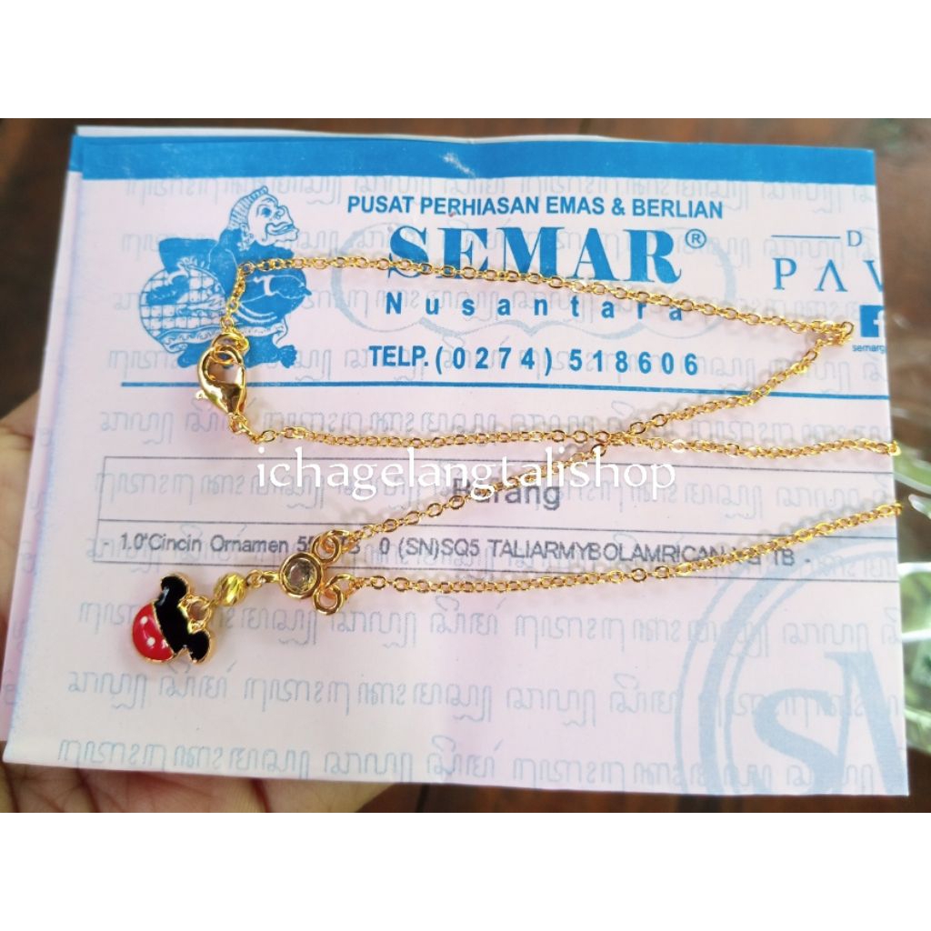 kalung anak mickey variasi Mrican 0, 1 grm Semar Nusantara