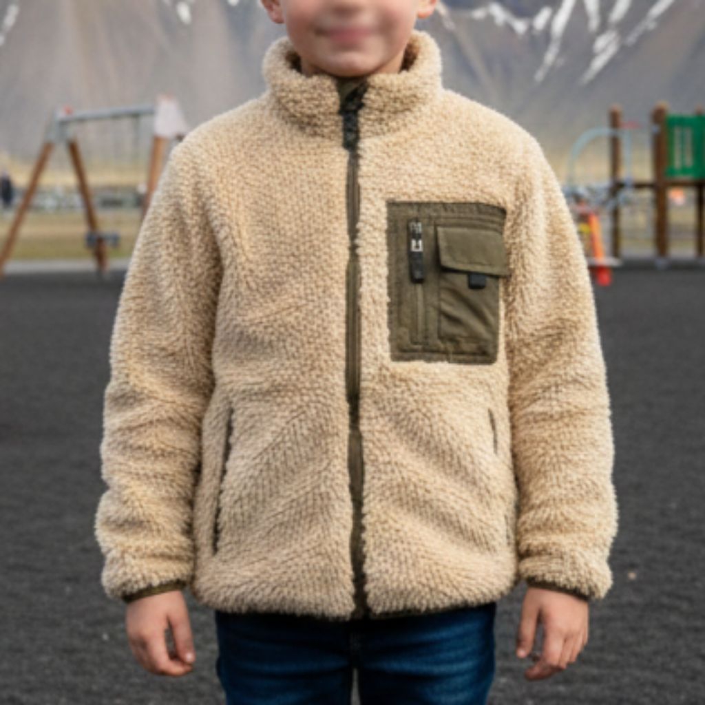 jaket LC WAIKIKI SALE UP TO 50% - jaket bulu cream army