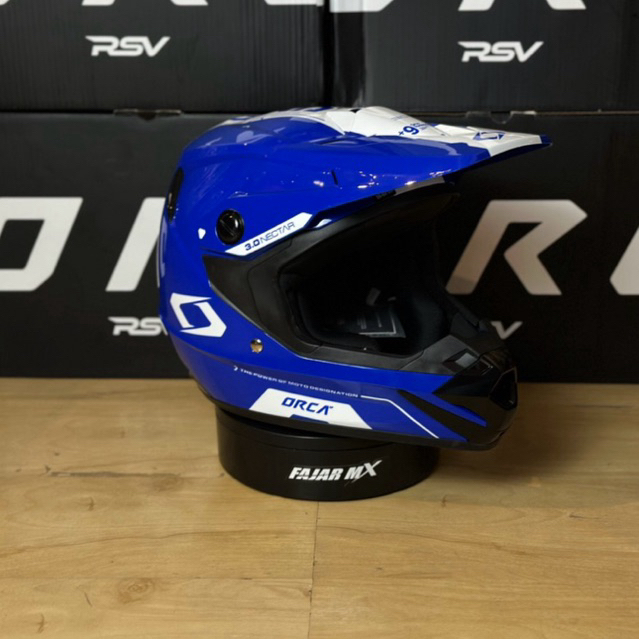 HELM ORCA X RSV NECTAR 3.0 Cross Supermoto Original - Blue White