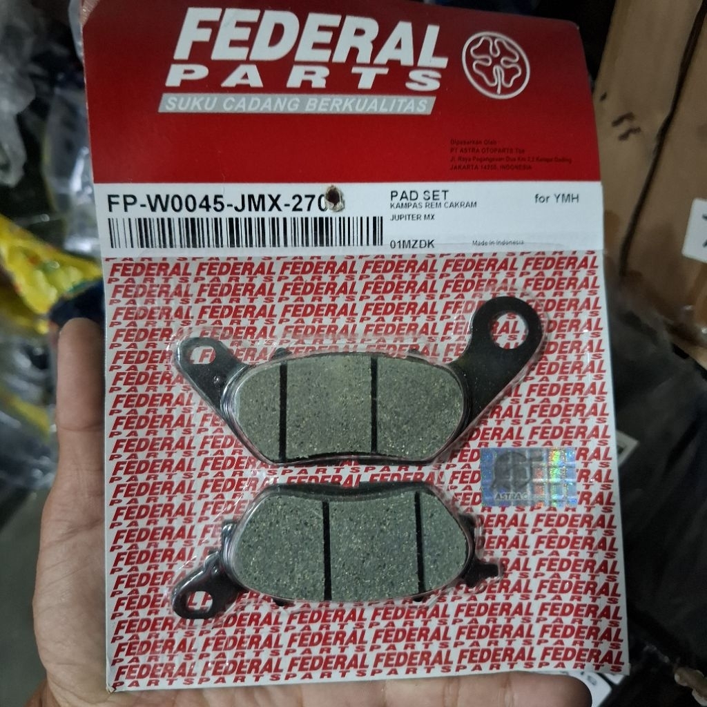 FEDERAL JMX | Kampas Rem Cakram depan/ Dispad Cakram Jupiter MX /Vixion /Mio Smile /Mio J dll