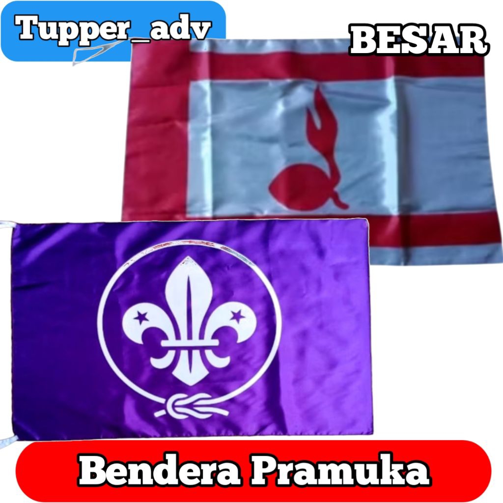 Bendera Pramuka Tunas Wosm Pramuka Besar / Bendera Tunas Kelapa Pramuka / Bendera Pandu Dunia Pramuk