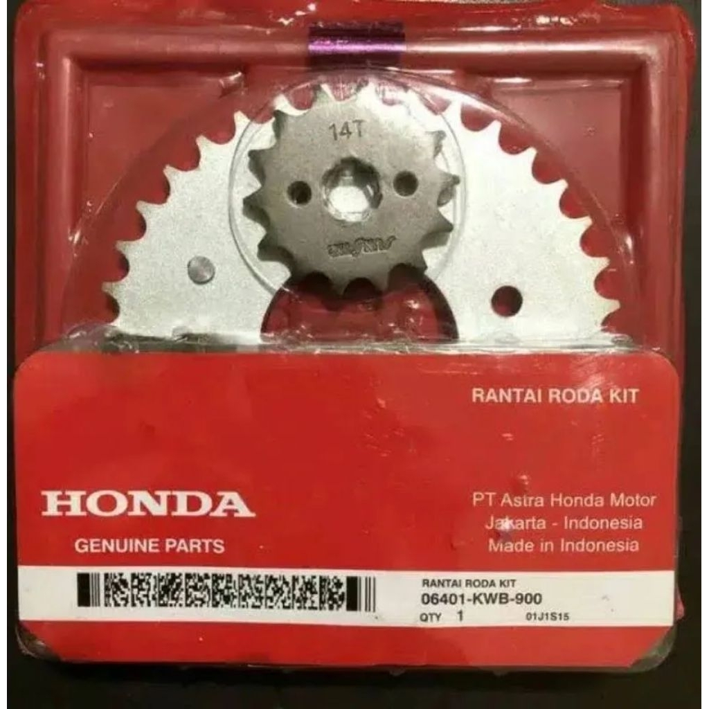 GEAR SET RANTAI HONDA REVO ABS 110, BLADE 2008-2011 -KWB-