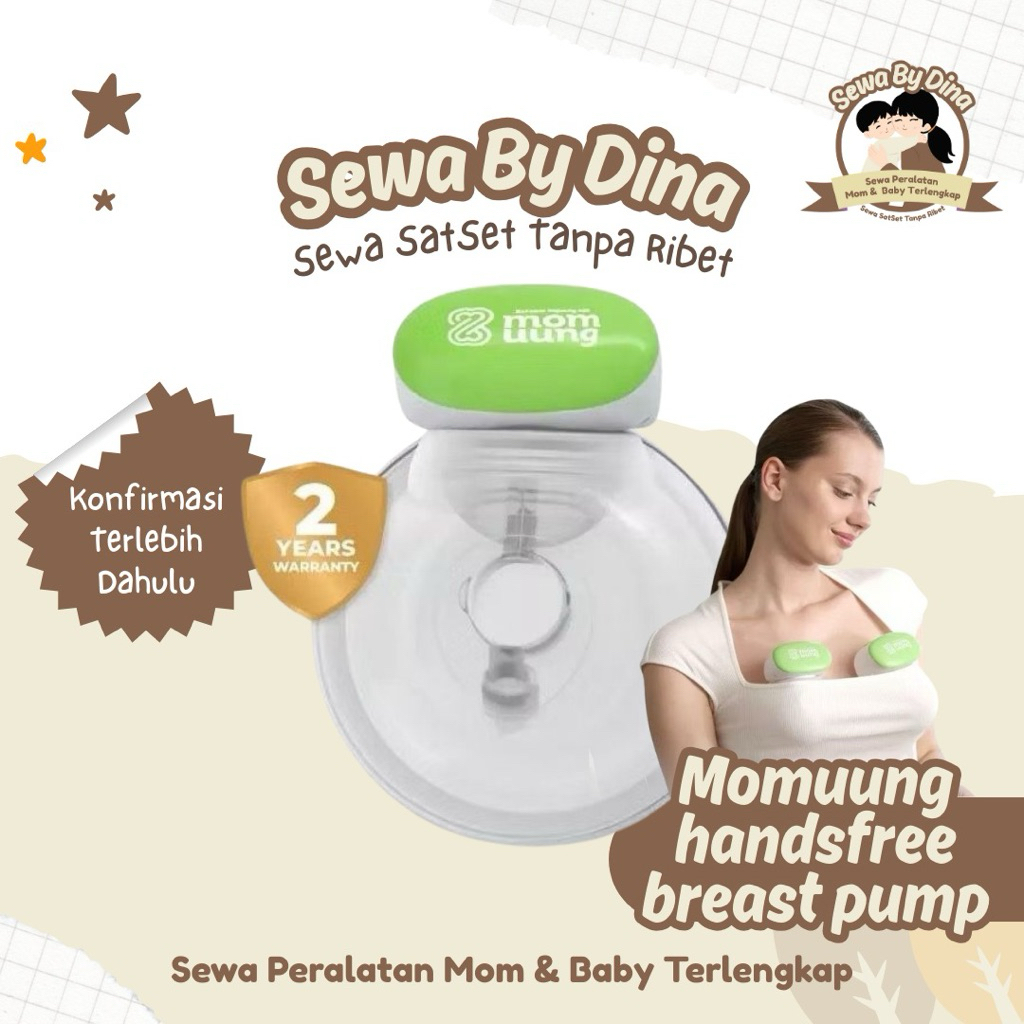 SEWA POMPA ASI MOM UUNG HANDSFREE BREAST PUMP / POMPA ASI PORTABLE WIRELESS DUAL MODE