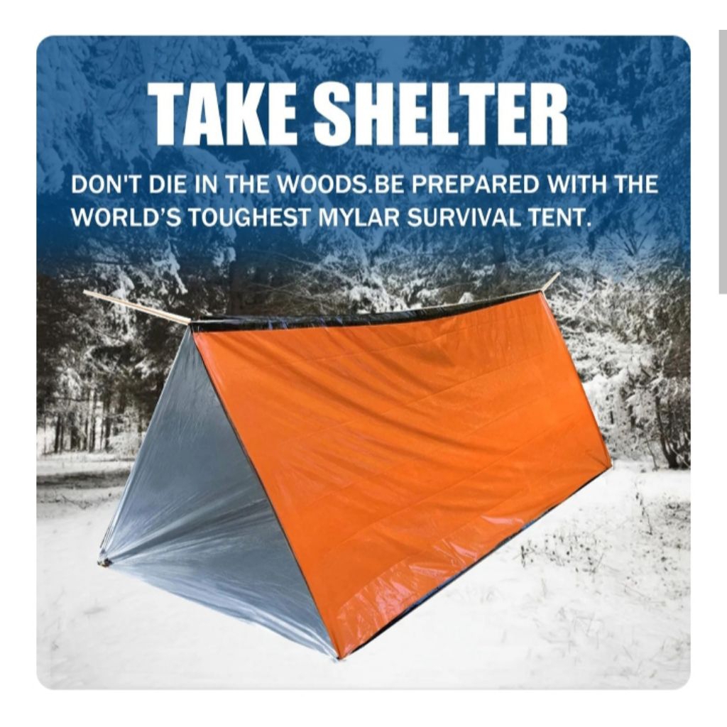 Tenda emergency shelter camping thermal tube tent / tenda darurat / tenda emergency