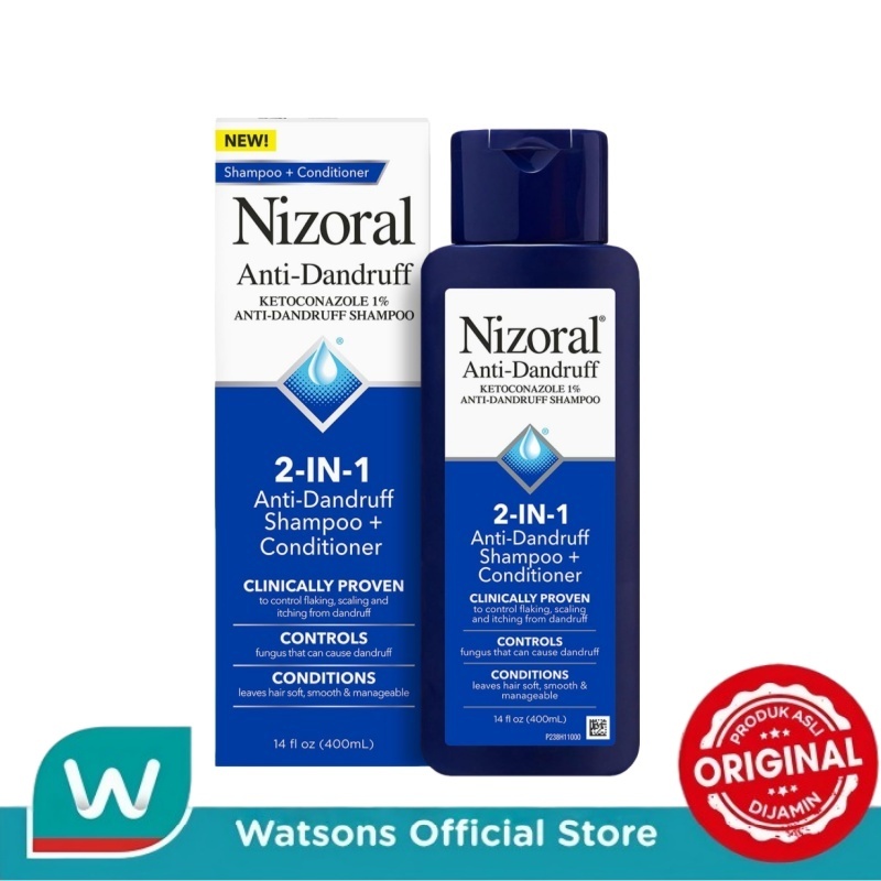 Nizoral Anti Dandruff Ketoconazole Shampoo NEW 2-in-1Scalp Hair Treatment Dry Hair Care 400ml/Nizora
