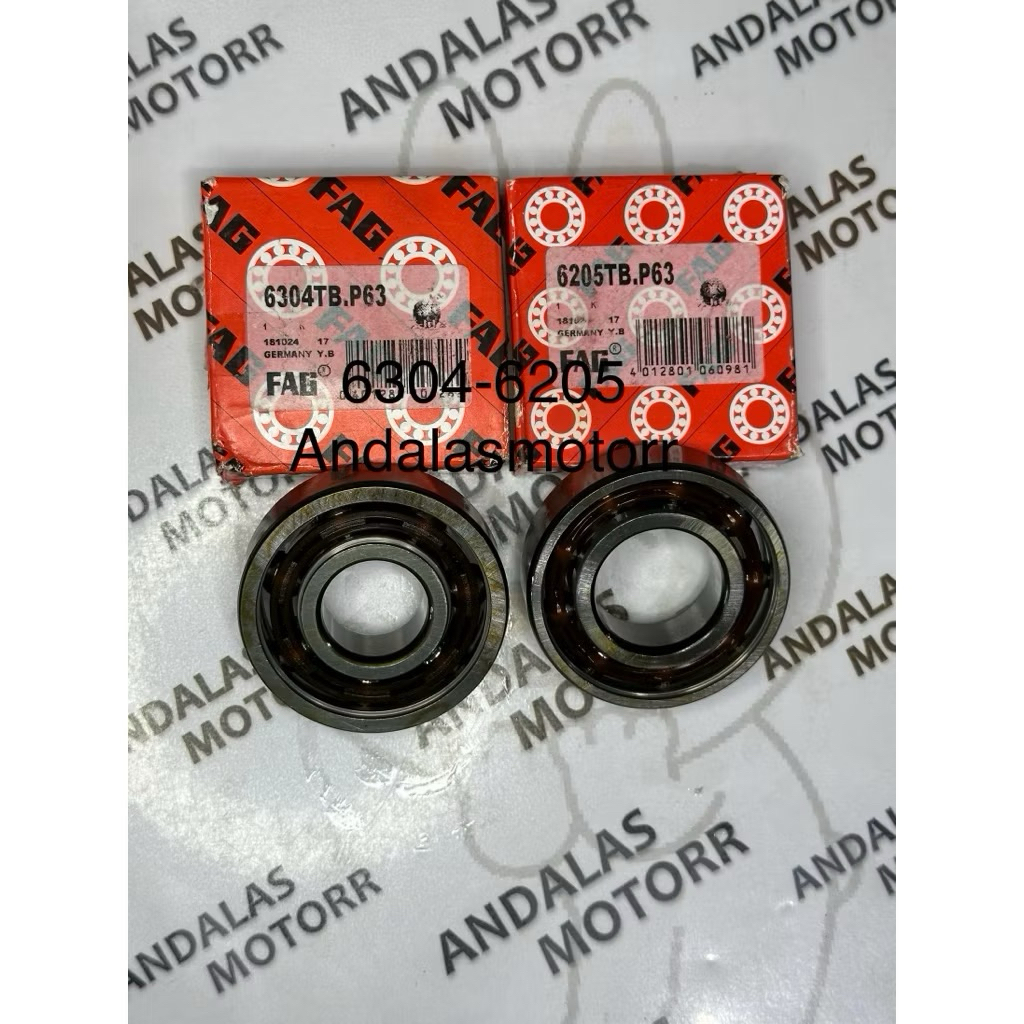FAG Bearing 6205 C4 Fag - 6304 C4 Fag Bearing Laher Klaker Set As Kruk As Yamaha RX King RXZ
