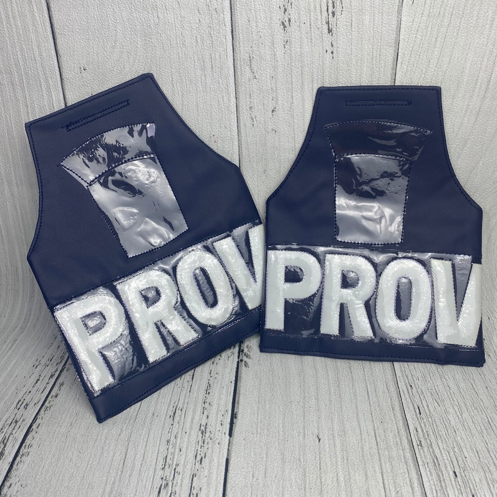 Ban Lengan Provost Bahan Oscar Warna Biru Dongker Ban Lengan Prov TNI BANSER PP Tulisan Menyala