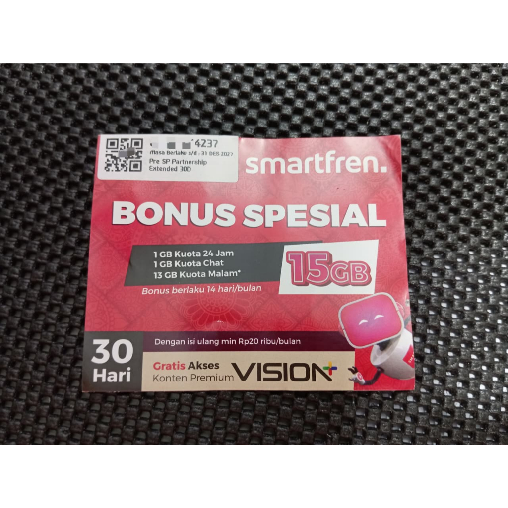 Kartu Perdana Smartfren Bonus Kuota Spesial 15GB
