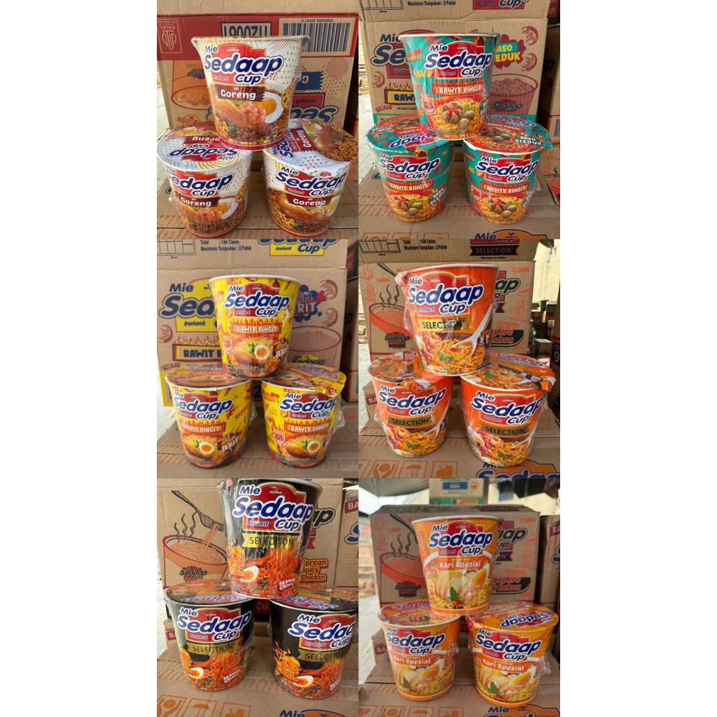 mie sedaap cup 1 dus isi 12 pcs