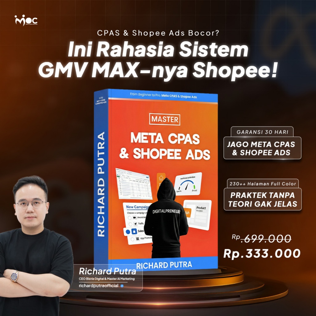 Buku Master Meta CPAS & Shopee Ads - Bikin Lo Berhenti Tebak-Tebakan Saat Iklan dan Bikin Lo Boncos