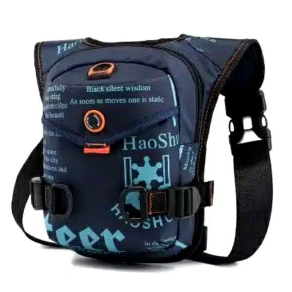 Tas Selempang Pria Haoshuai - Tas Pinggang Cowok Anti Air, Model Korea Simpel
