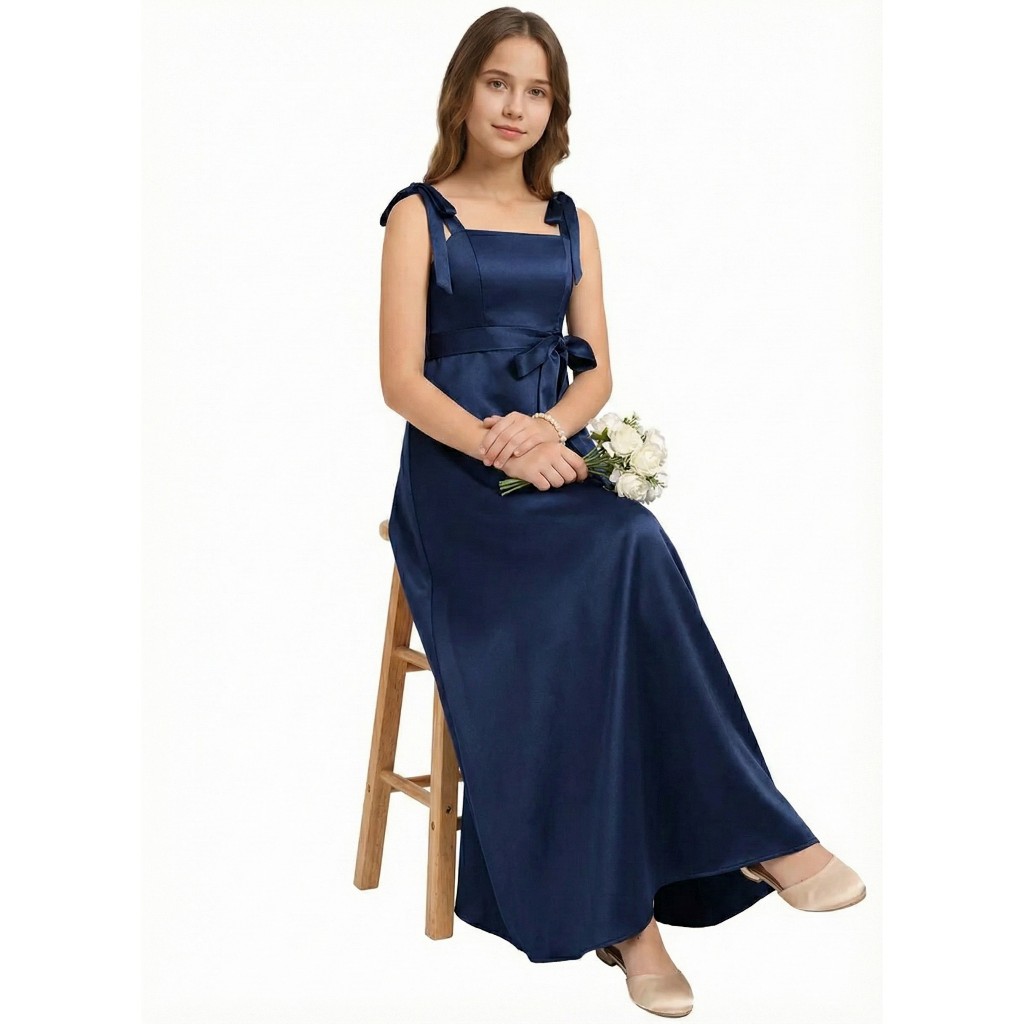 MK077 | Dress Maxi Satin Velvet Premium | Dress Pesta | Bridesmaid Anak Perempuan | Dress Anak