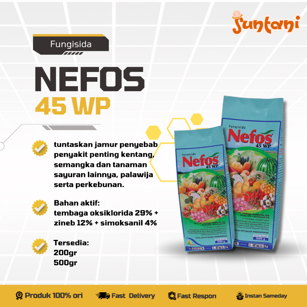 FUNGISIDA NEFOS 45 WP 500 gr