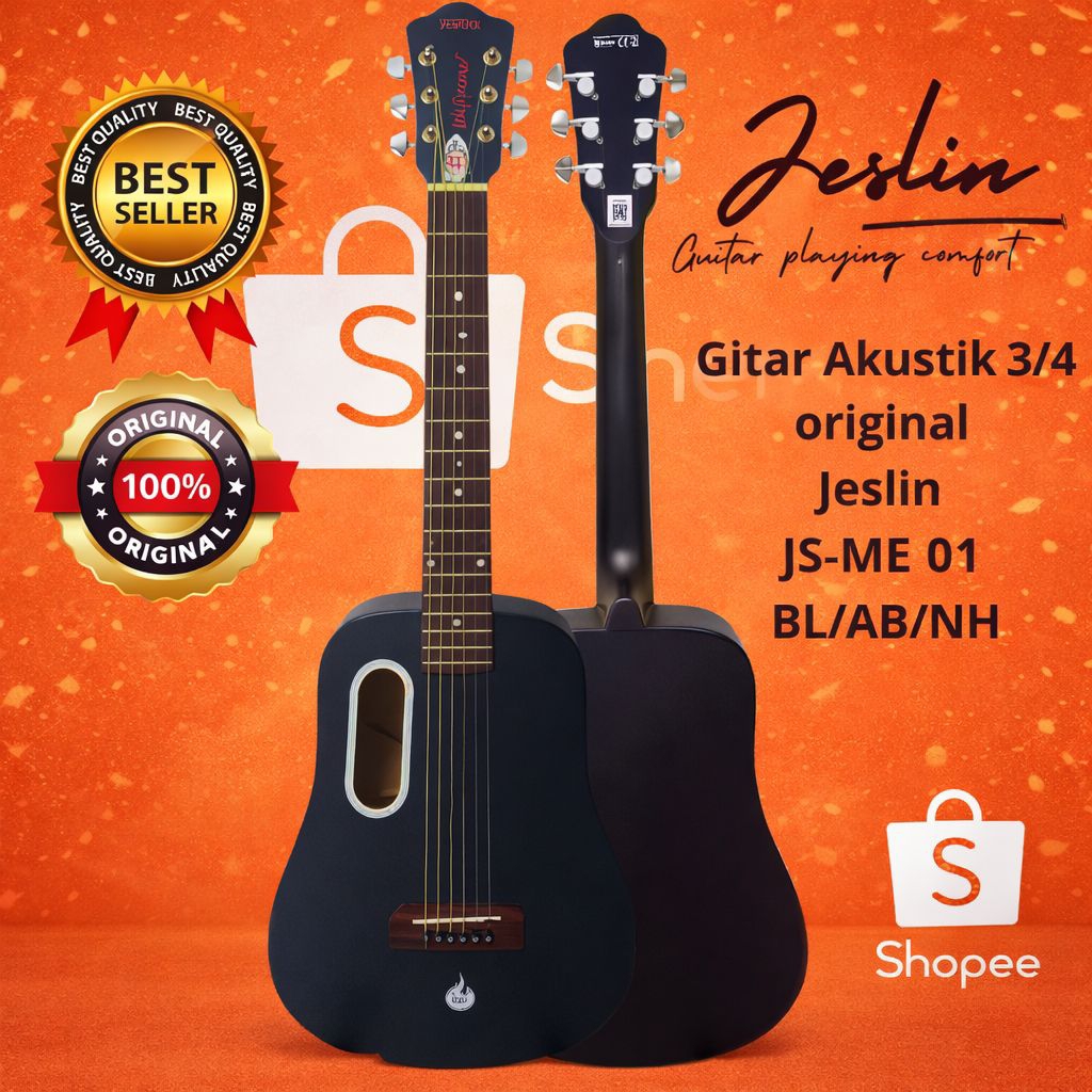 Gitar Akustik Lava Mee 3/4 Original JESLIN JS-ME01 BL/AB/NH