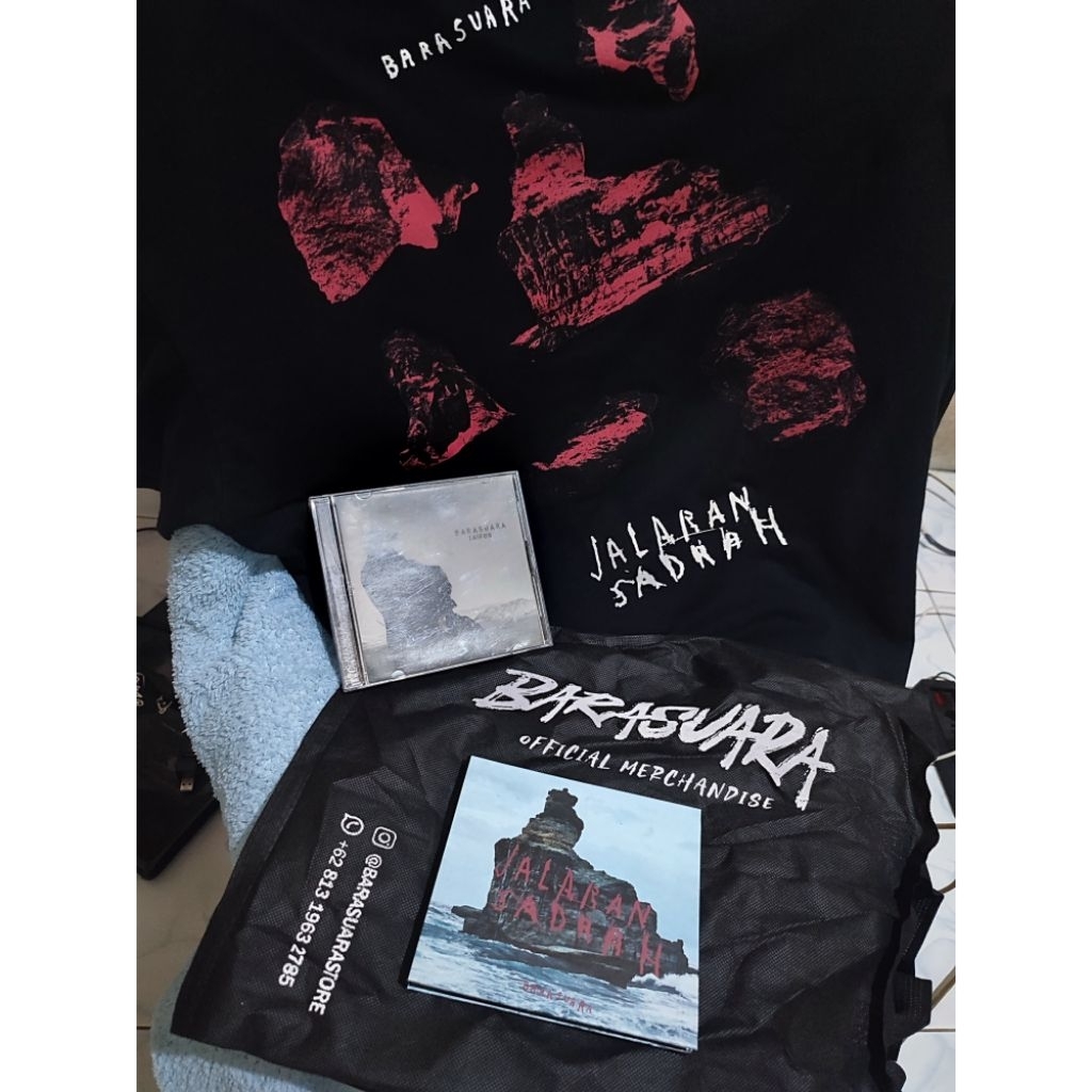 CD Musik Barasuara Taifun Jalaran Sadrah Full Tanda Tangan Personil dan Kaos Band Barasuara Bonus Pi