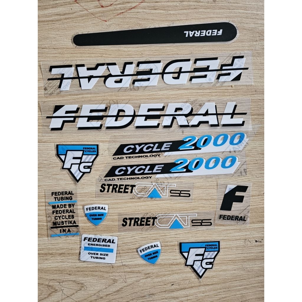 decal stiker sepeda federal street cat transparan maxdecal