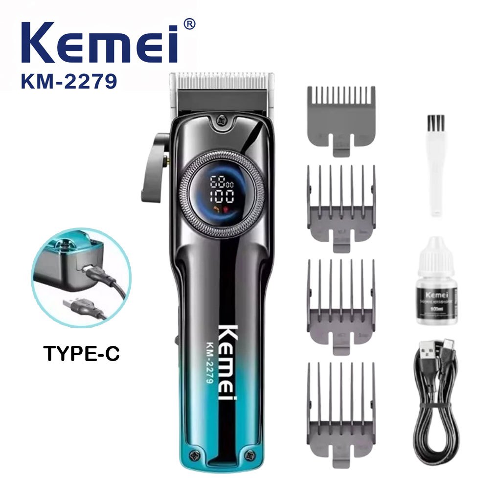 Mesin Cukur Rambut Kemei KM 2279 Baterai Rechargeable