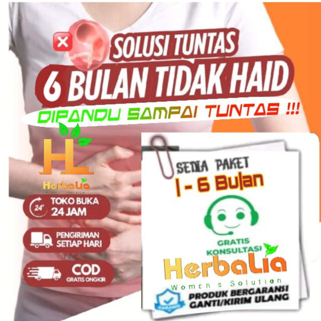 Obat Telat Datang Bulan Pelancar Haid Menstruasi Tidak Teratur Nyeri Haid PCOS Jamu