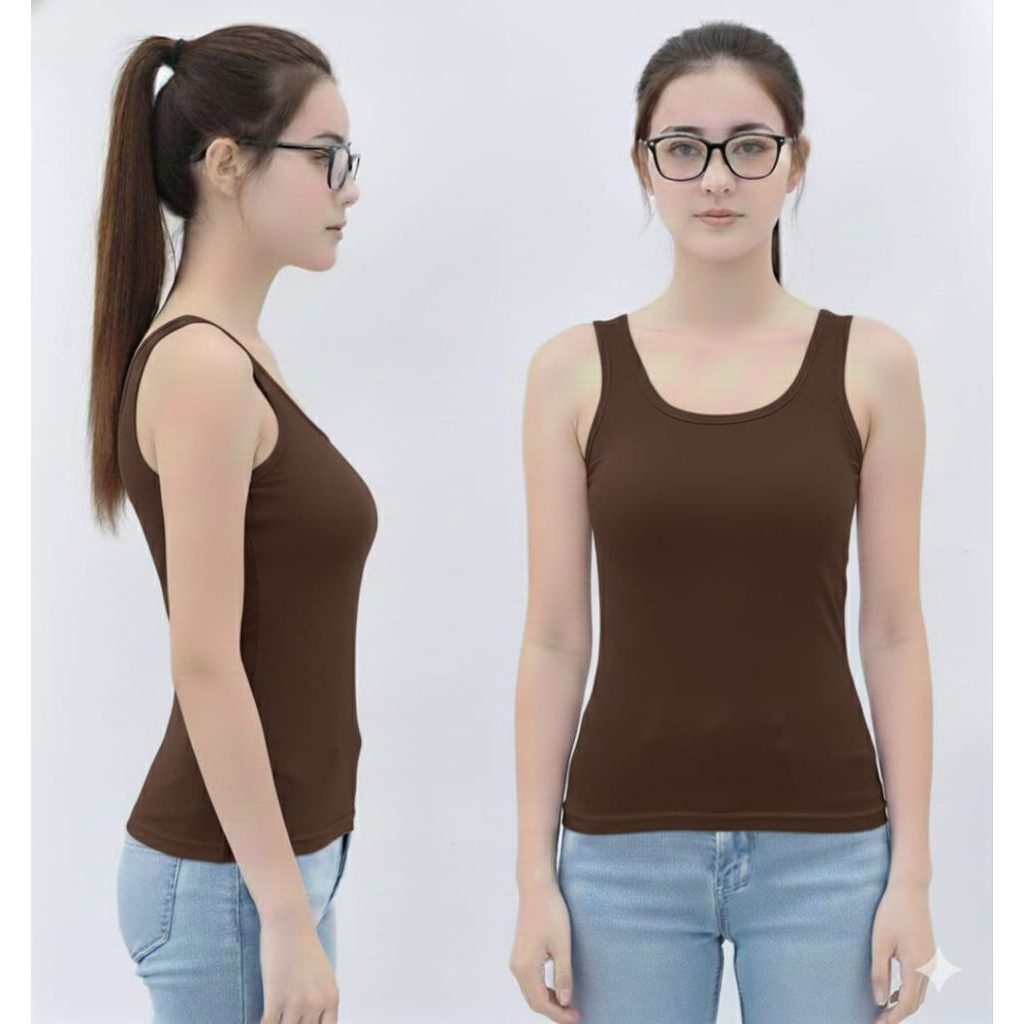 TANGTOP WANITA TALI BESAR PREMIUM/ SINGLET WANITA L, XL