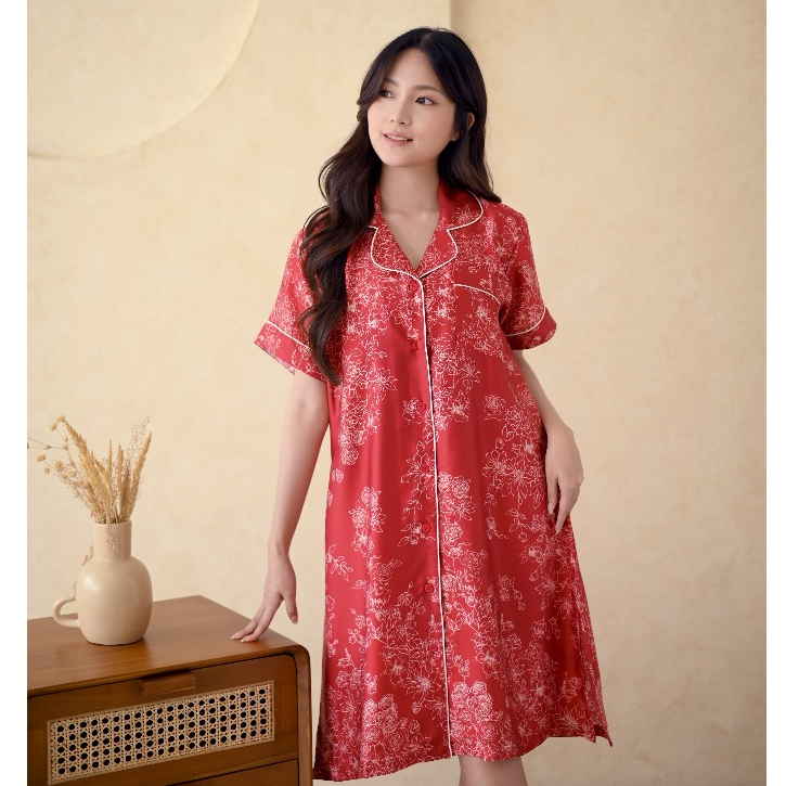 FELFE - Homedress CNY / Daster Imlek / Daster CNY / Daster Sutra Organic Wanita