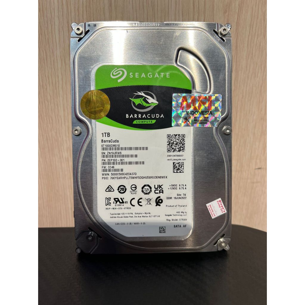 HARDISK INTERNAL 1TB SEAGATE MFI Like new