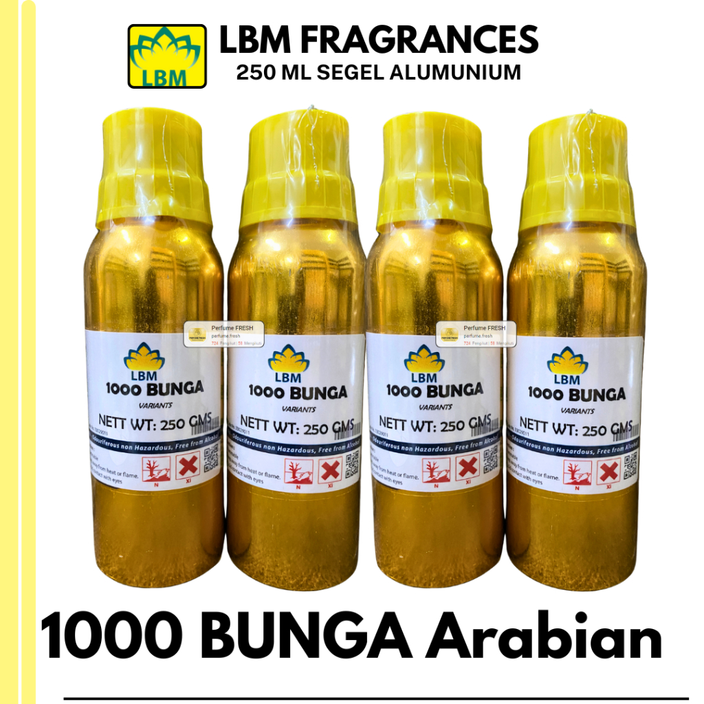 1000 BUNGA Bibit Parfum 250 ML SEGEL Alumunium LBM Fragrance