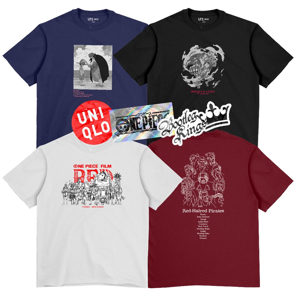 [HOT] UNIQLO X ONE PIECE MOVIE RED GRAPHIC T-SHIRT | MATERIAL 24s COTTON COMBED ASLI | SABLON PREMIU