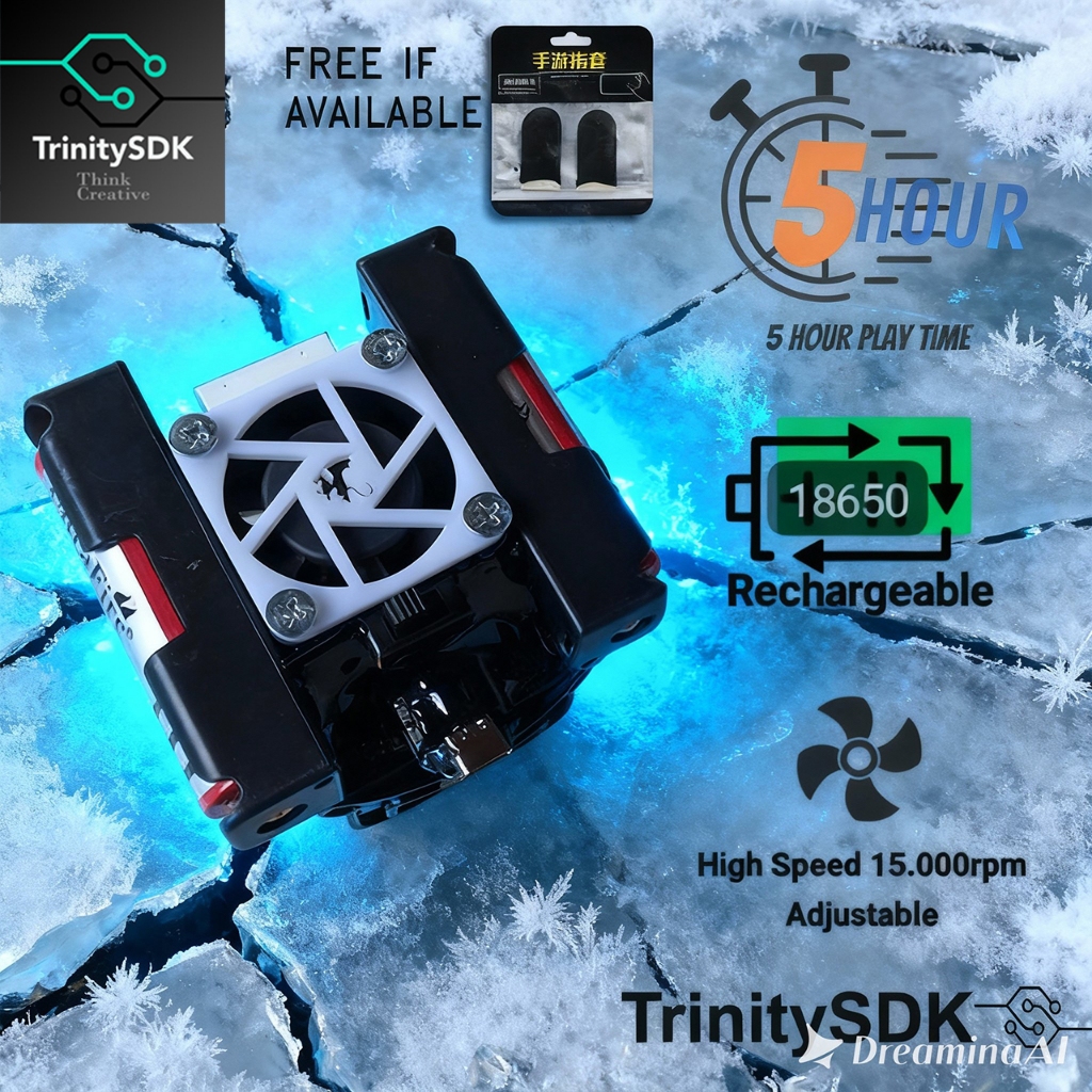 Trinity Fan COOLER baterai Portable Phone Cooler Cooling Fan for Mobile Pendingin Hp Baterai Kipas T