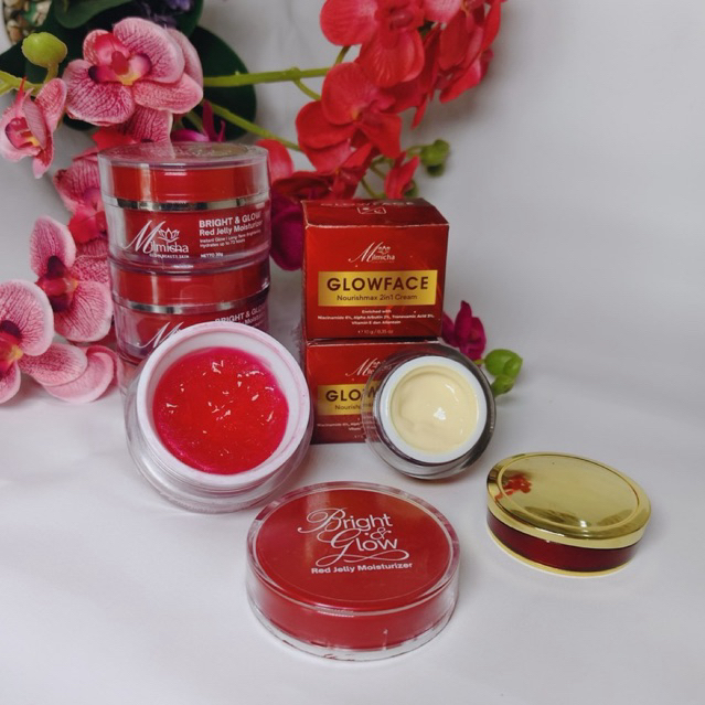 PAKET RED JELLY & GLOWFACE cream 2in1 bpom mencerahkan